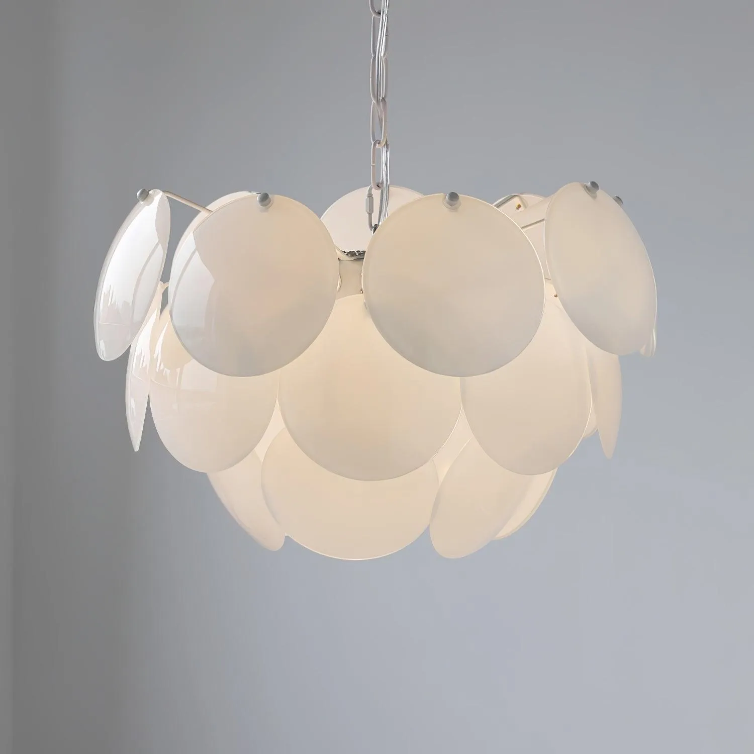 Luminous Petal Glass Chandelier