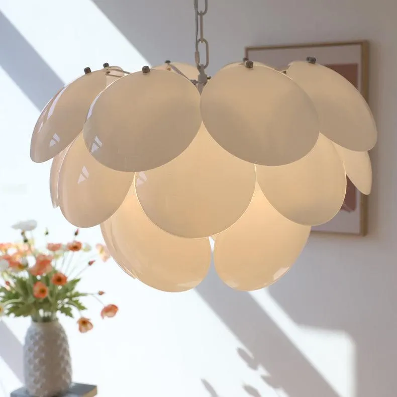 Luminous Petal Glass Chandelier