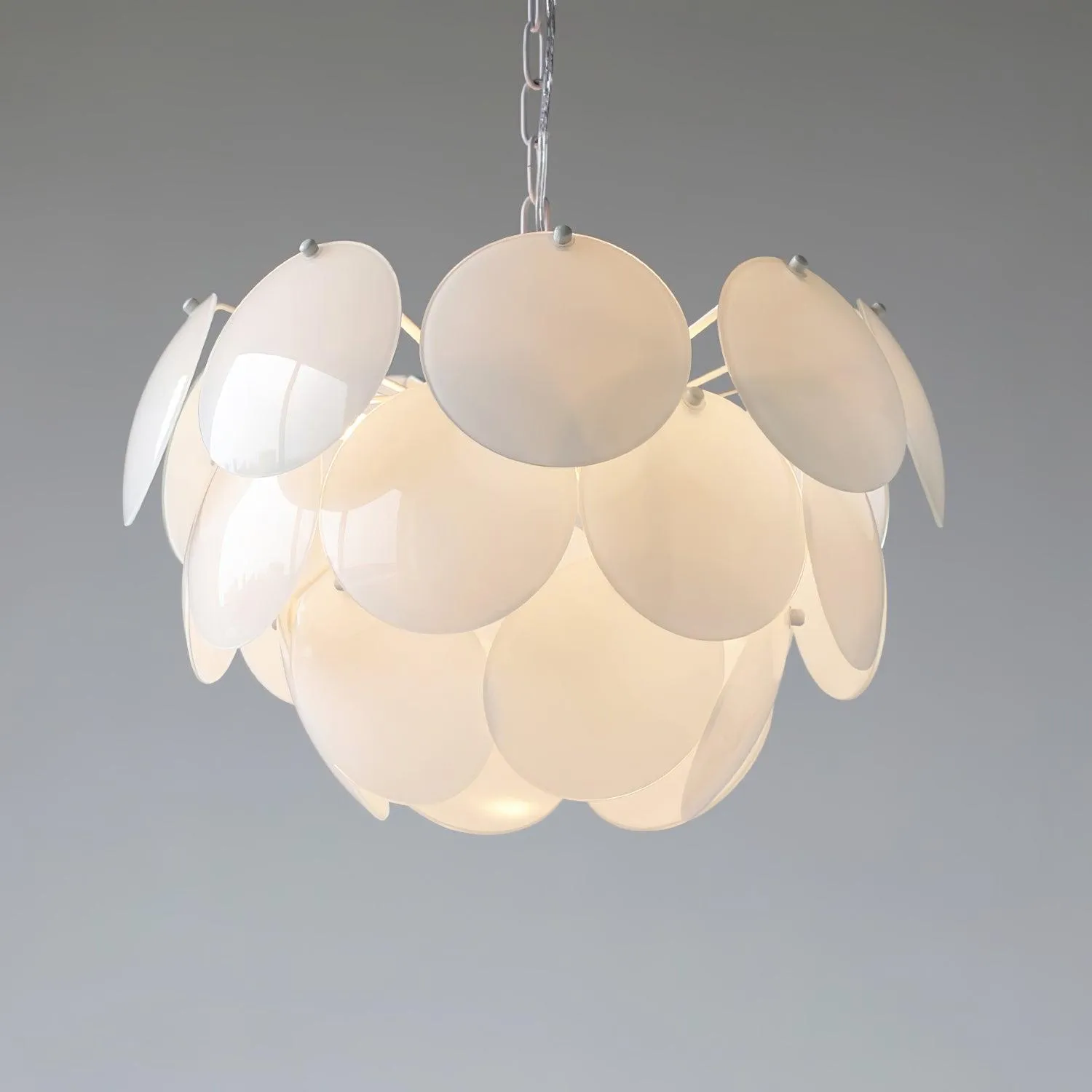 Luminous Petal Glass Chandelier