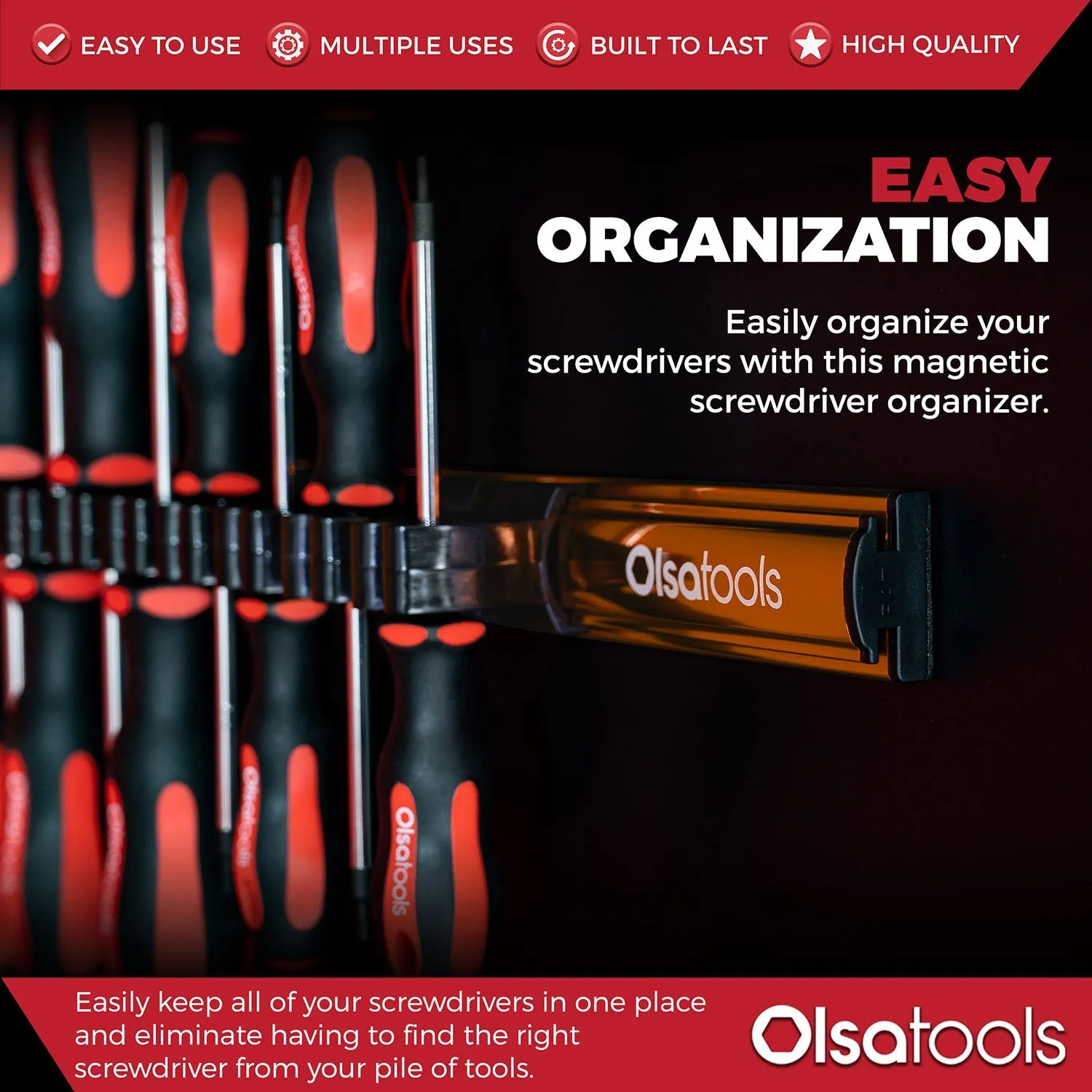 Magnetic Screwdriver Organizer