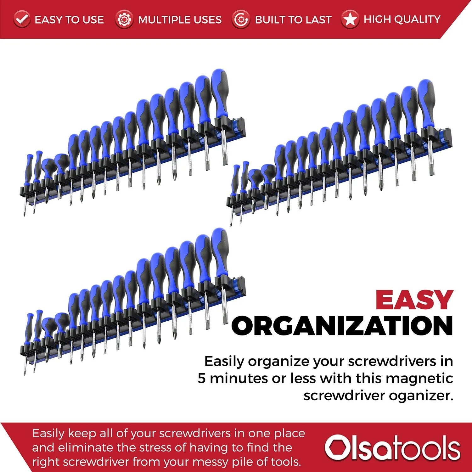 Magnetic Screwdriver Organizer