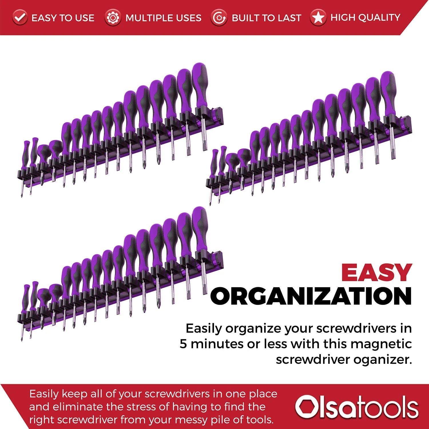 Magnetic Screwdriver Organizer