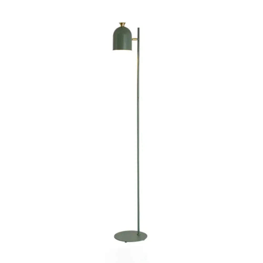 Metal Cloche Shaped Floor Lamp - Adjustable Macaron Standing Light for Living Room