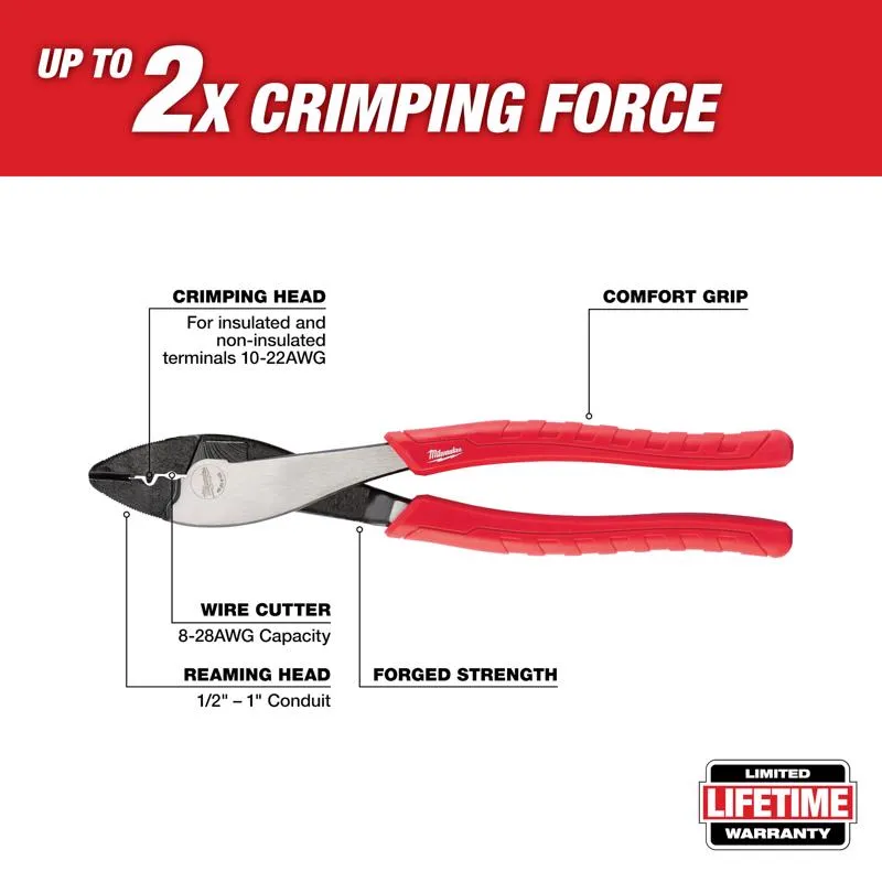 Milwaukee 11 in. Metal Crimping Pliers