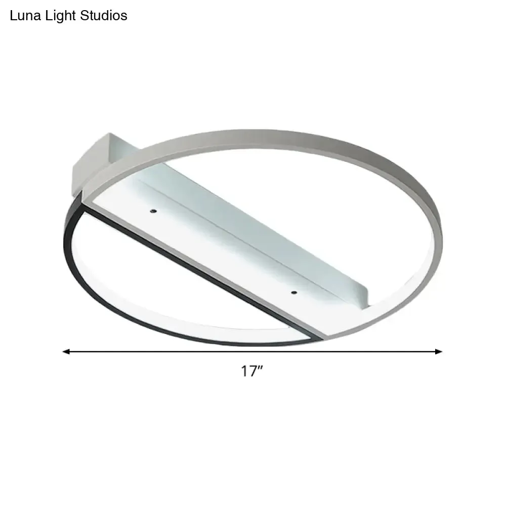 Minimalist Acrylic LED Ceiling Light - Flush Mount Ring Design