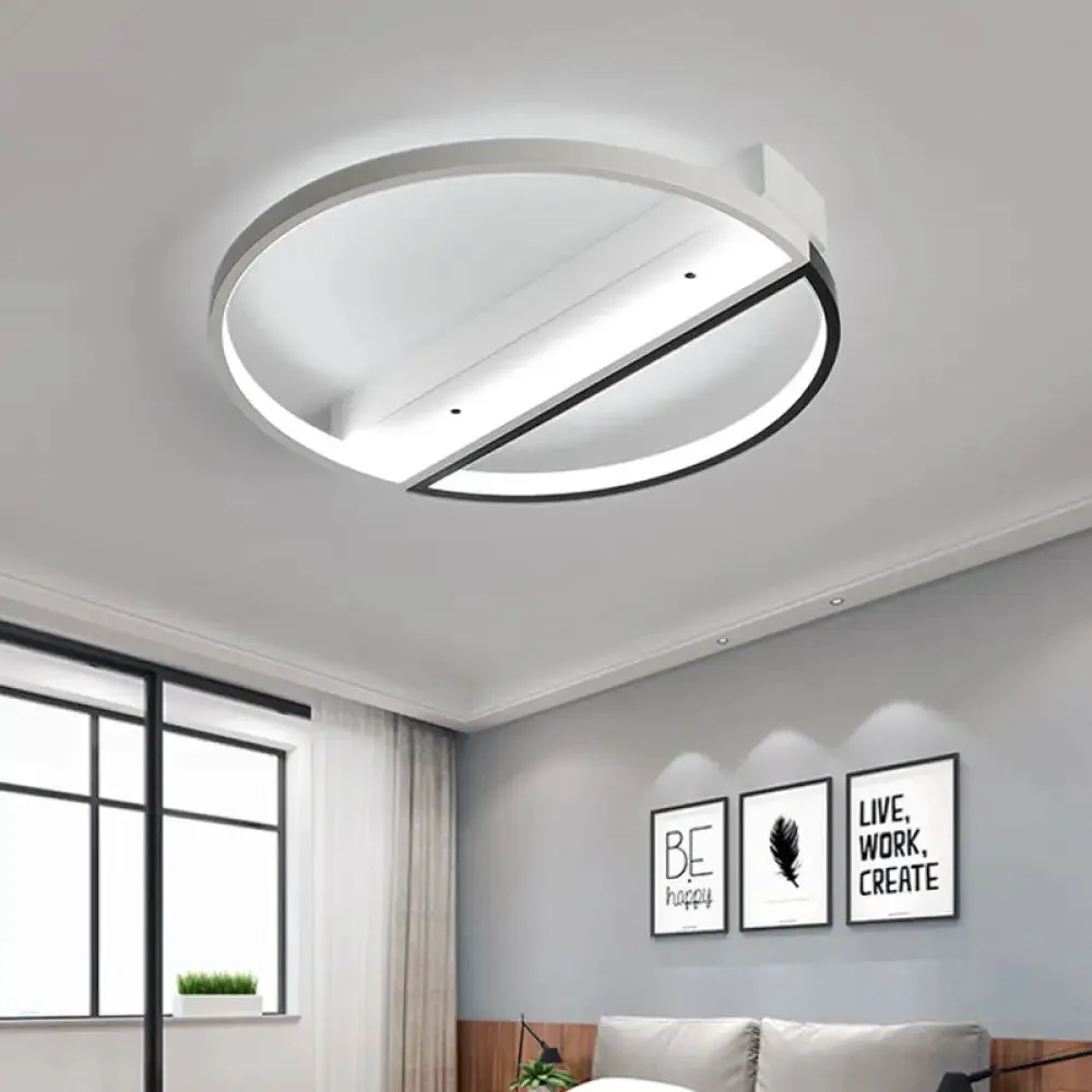 Minimalist Acrylic LED Ceiling Light - Flush Mount Ring Design