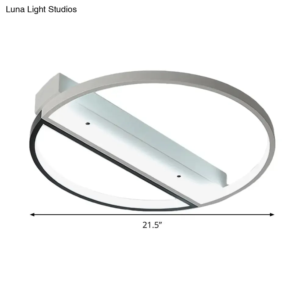 Minimalist Acrylic LED Ceiling Light - Flush Mount Ring Design