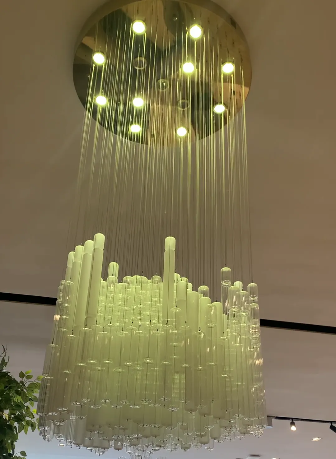 Modern Creative Art Design White&Transparent Tube  Chandelier for Staircase/Foyer/Living Room