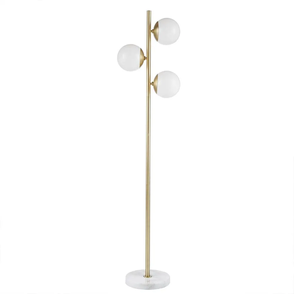 Modern Mid Century Gold Bubble Glass Floor Lamp