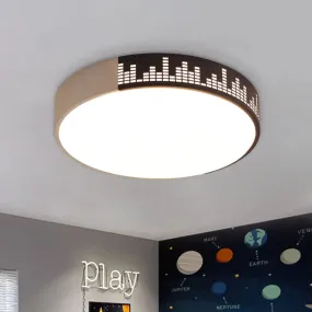 Modern White-Khaki LED Acrylic Ceiling Mounted Light for Bedroom