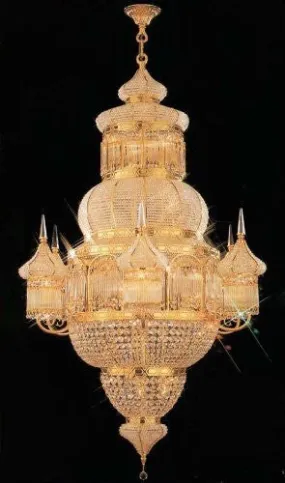 Moroccan Mosque Crystal Chandelier H62" X W40" - Go-A93-624/21