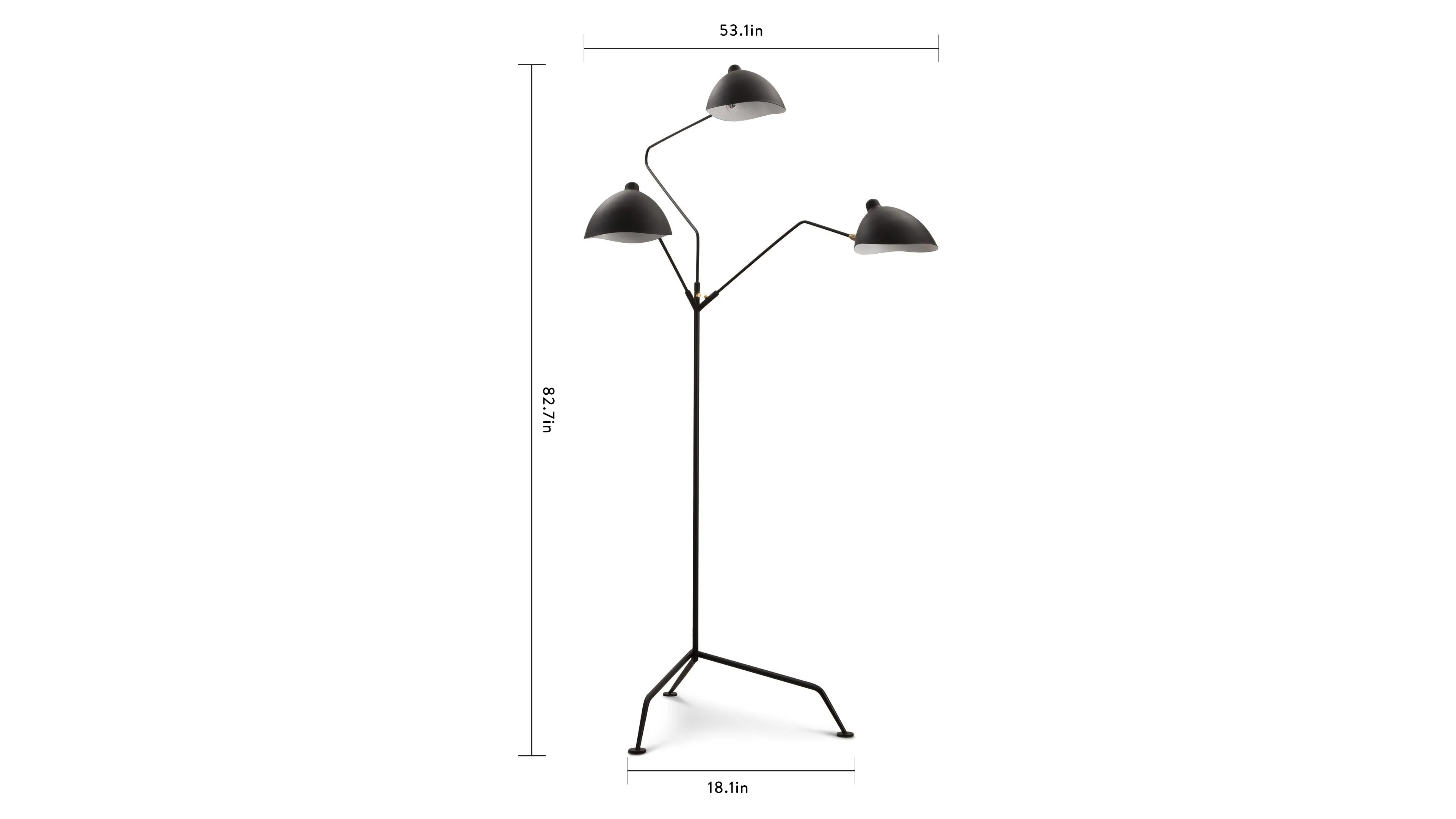 Mouille - Mouille Tripod Floor Lamp, Black