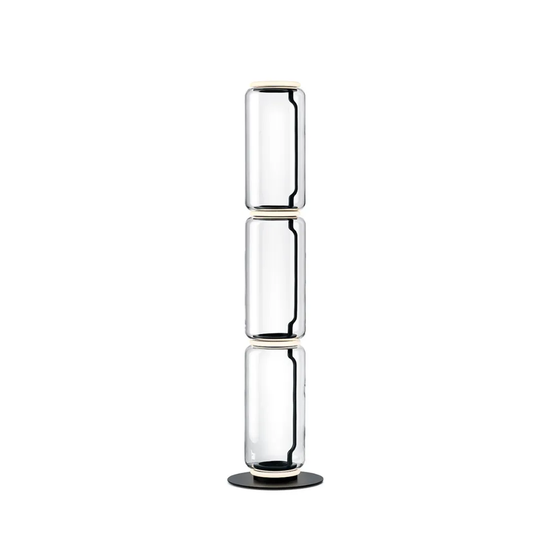 Noctambule LED Dimmable Floor Lamp - Tall Cylinders With Small Base