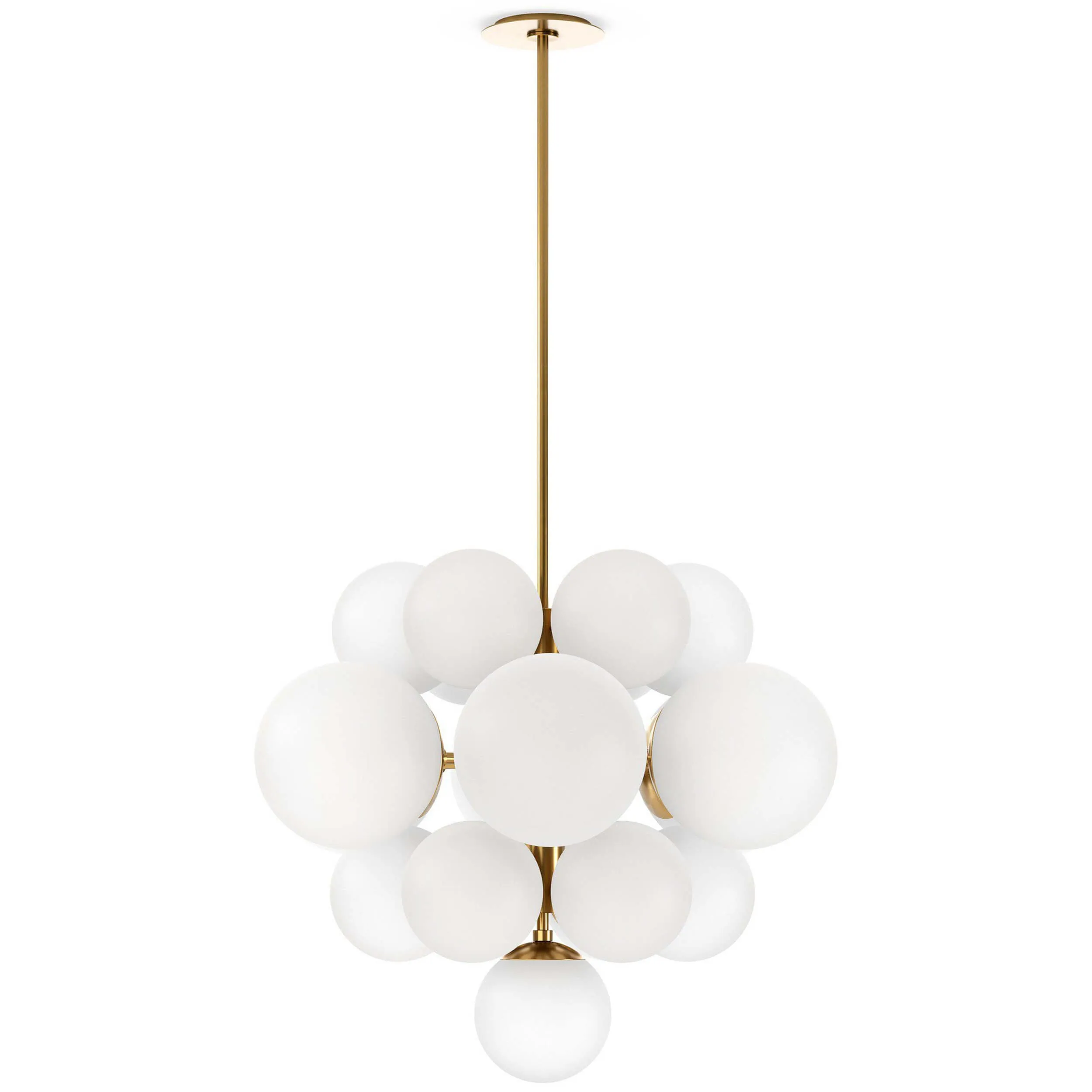 Nova Chandelier, Burnished Brass