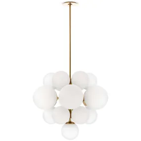 Nova Chandelier, Burnished Brass