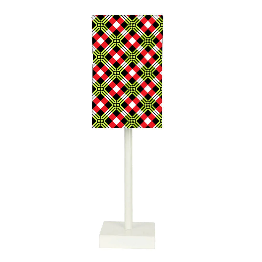 Nutcase Designer Tall Table Lamps With FREE BULB - Home Decor - Lights & Lamps - Red & Green Plaid