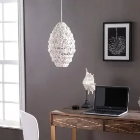 Open Box - Sleydin Woven Pendant Shade Lampshades Whitewash - Aiden Lane