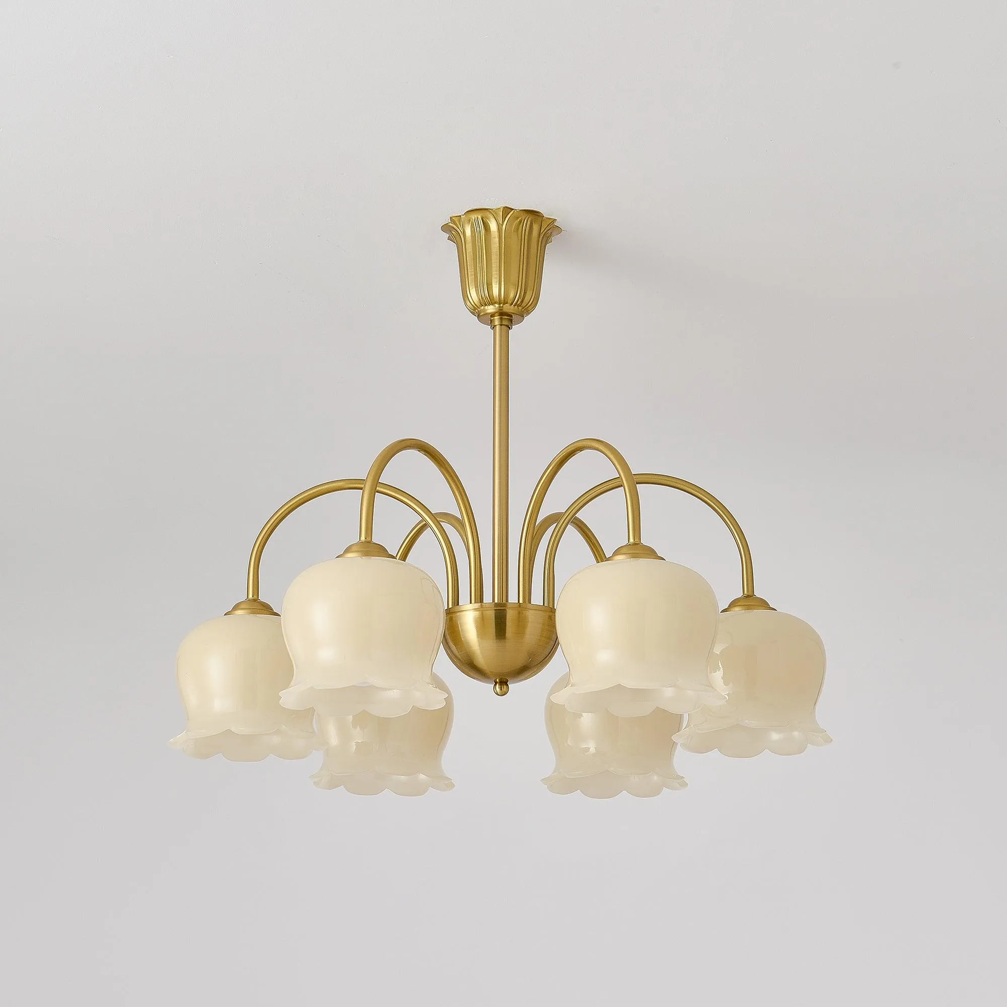 Orchids Brass Chandelier