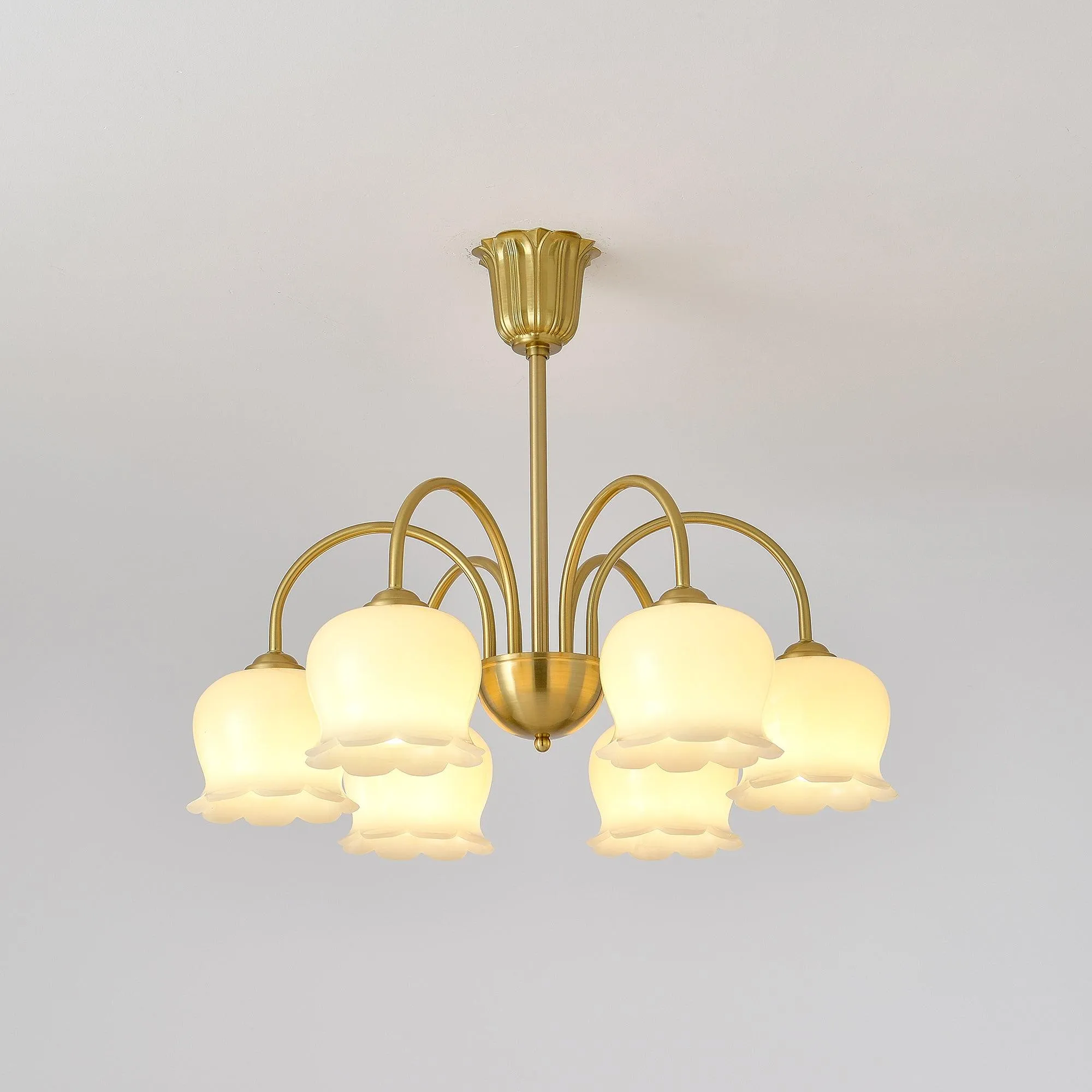 Orchids Brass Chandelier