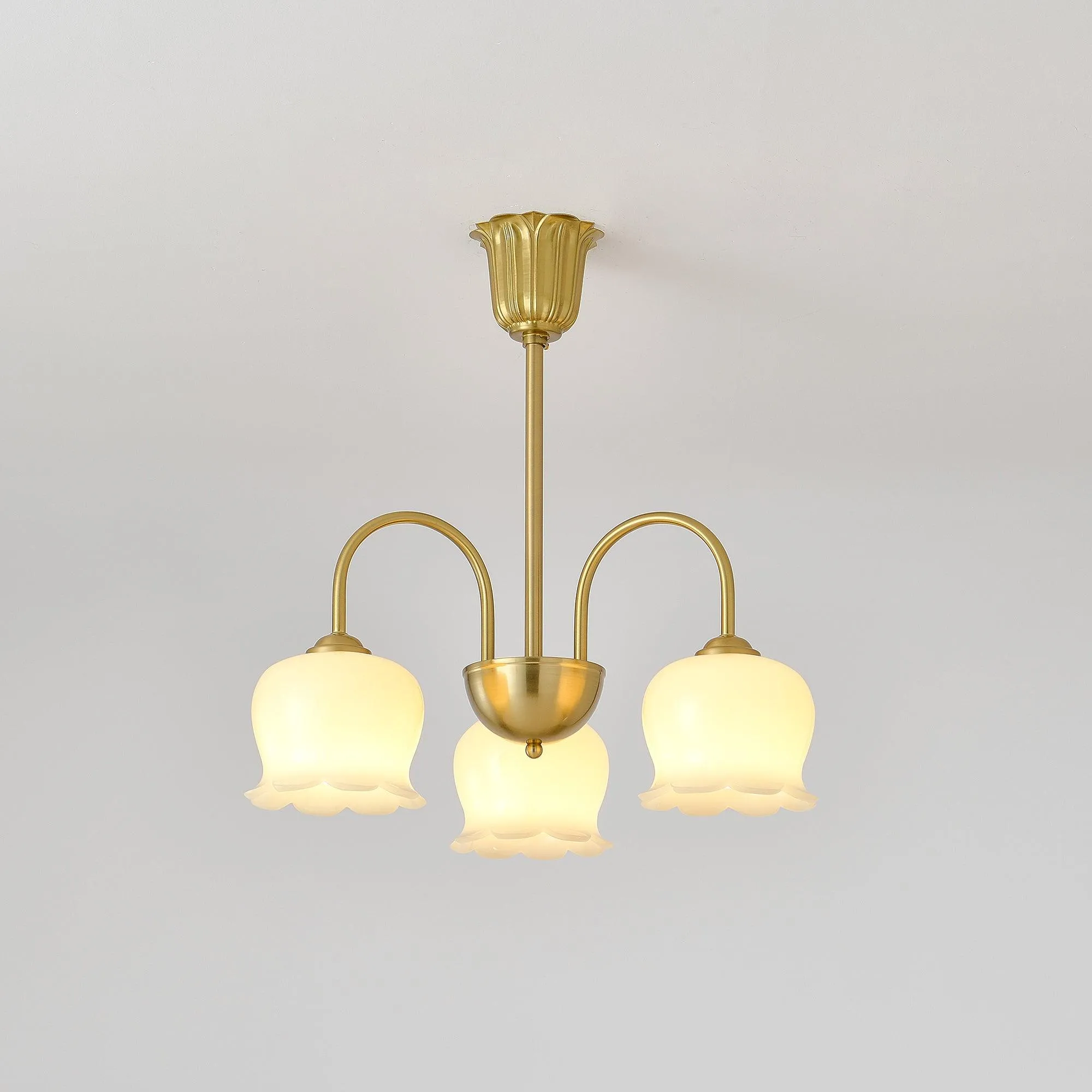 Orchids Brass Chandelier