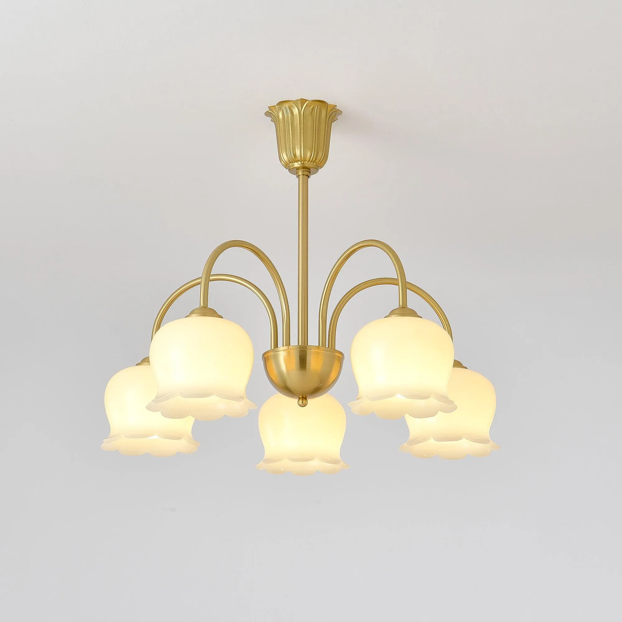 Orchids Brass Chandelier