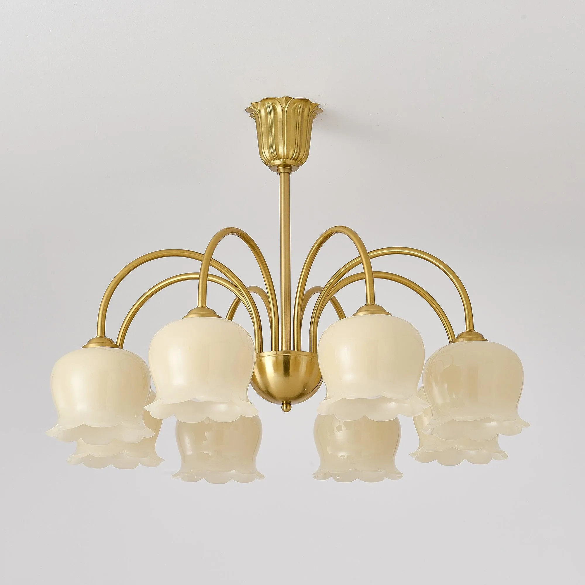 Orchids Brass Chandelier