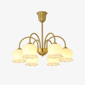 Orchids Brass Chandelier