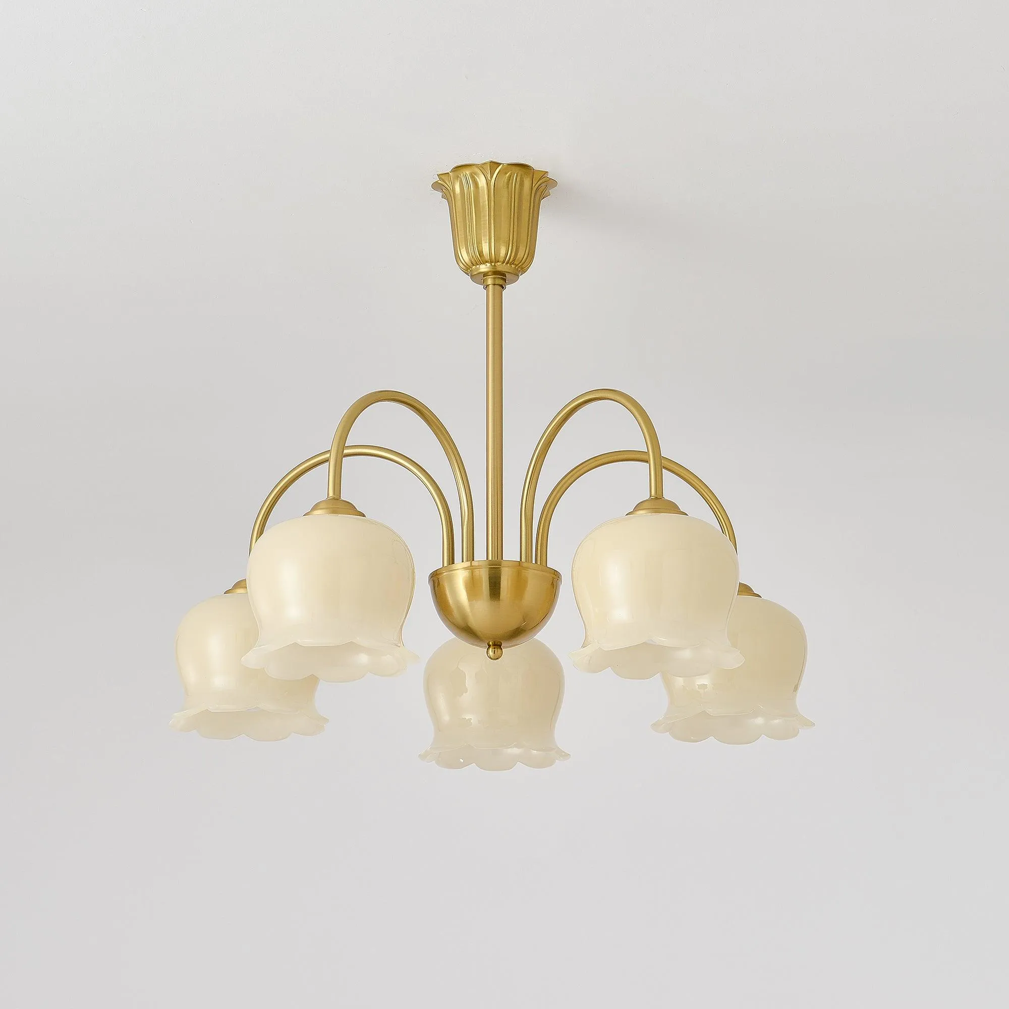 Orchids Brass Chandelier