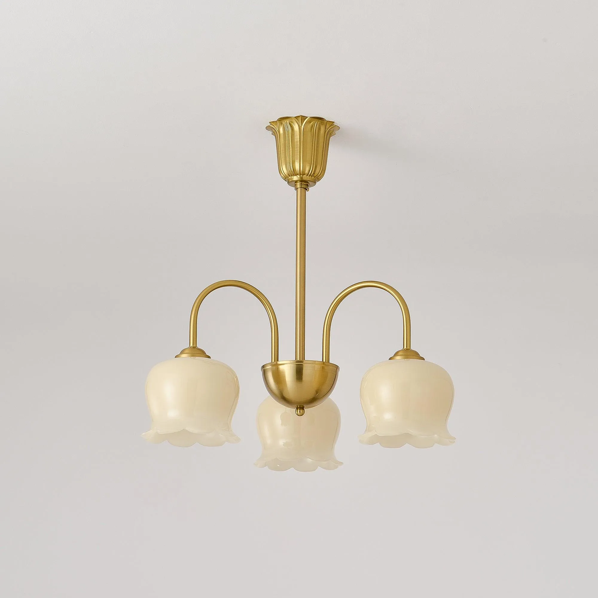 Orchids Brass Chandelier