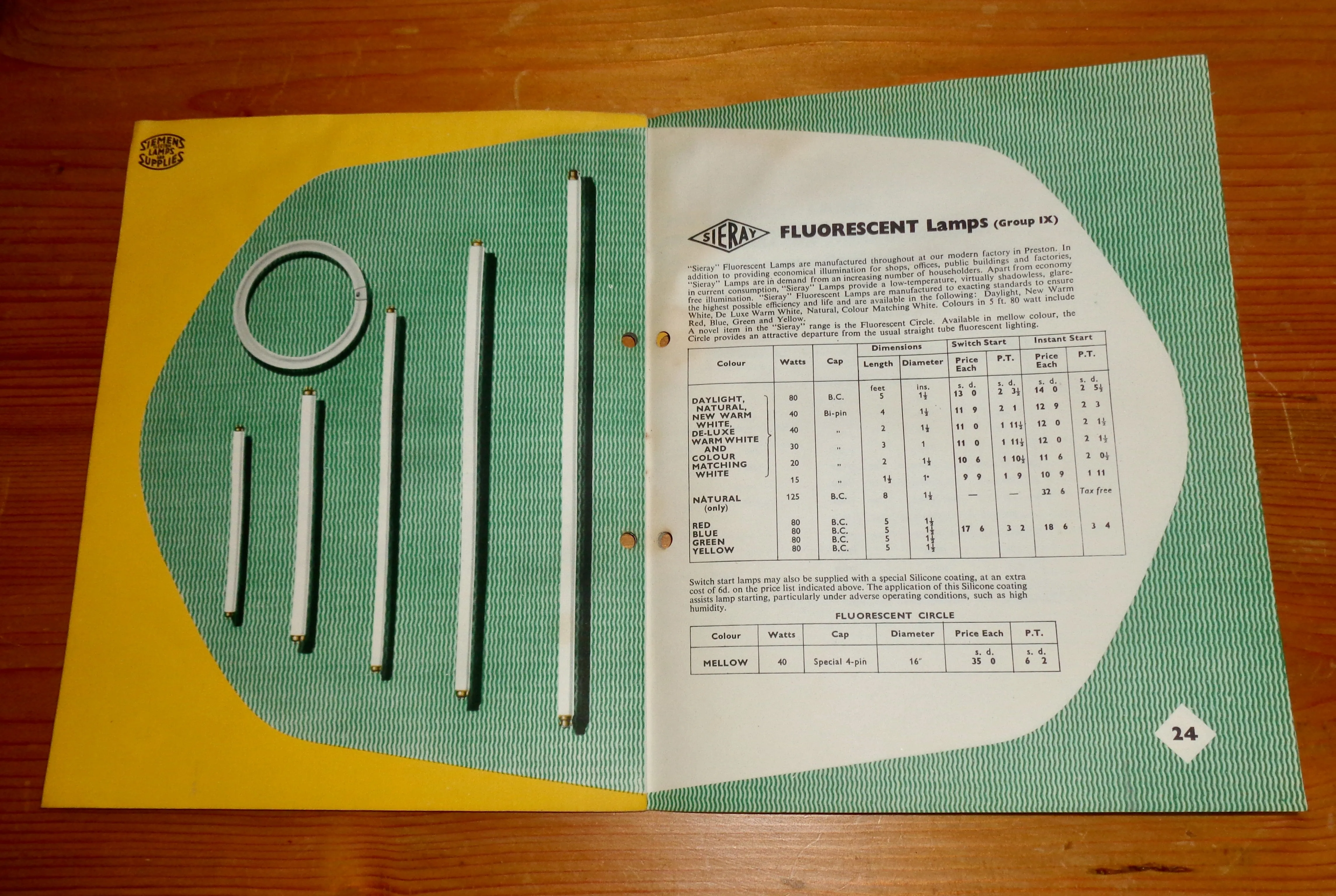 Original Siemens Catalogue Of General Service Lamps & Fluorescent Tubes