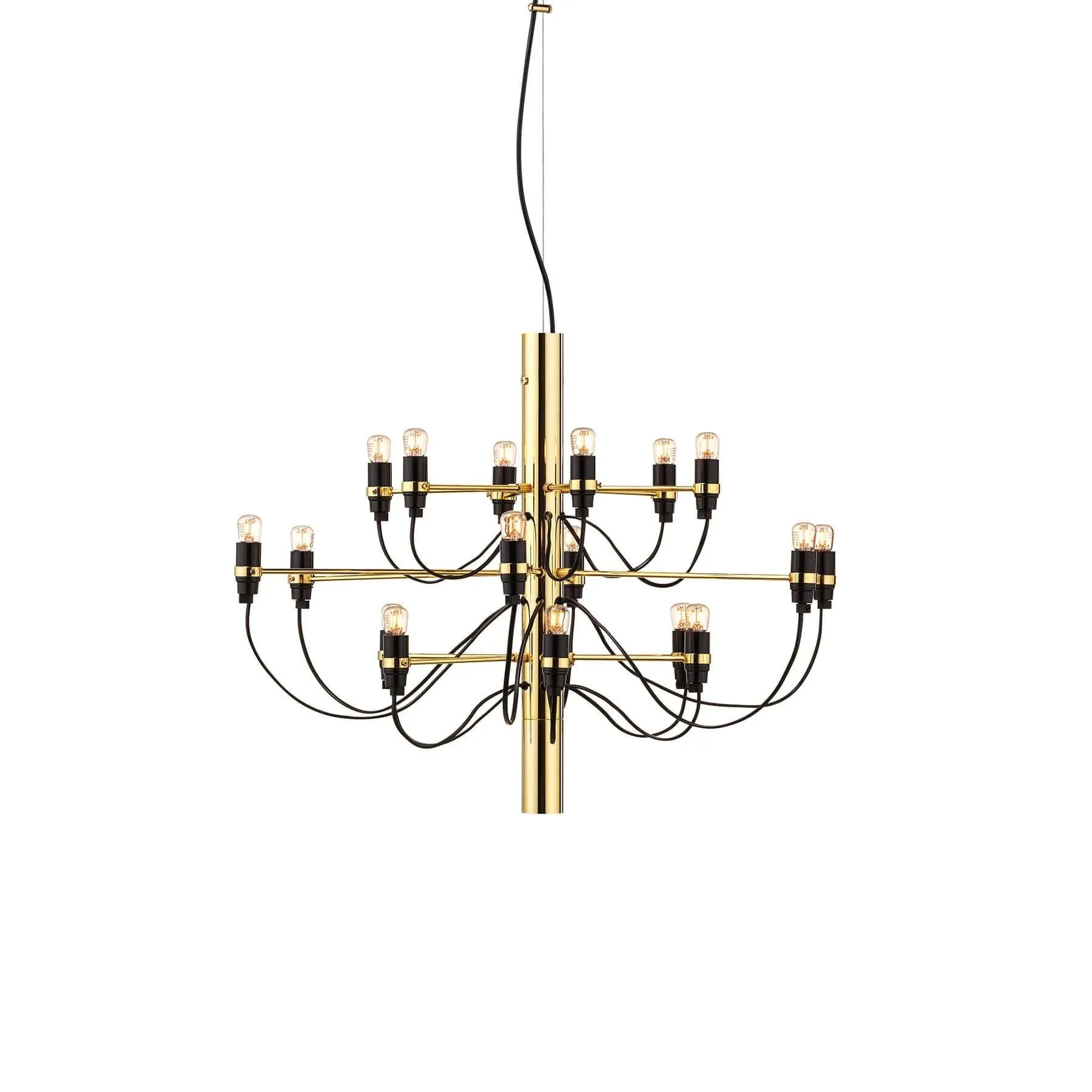 Outlet 2097 chandelier - 18 bulb, Brass, Clear bulbs