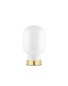 Outlet Amp table lamp - White / brass