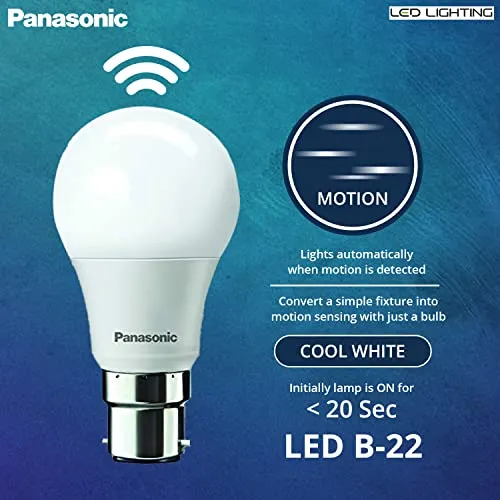 Panasonic 9W Motion Sensor Bulb | 9 Watt Radar LED Bulb for Home | B22 Motion LED Bulb 9W (PBUM28097-PK1)