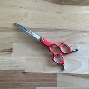 Pawfection Shears by Myke Ross Asian Handle Red Curves 6.5"