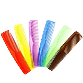 PLASTIC DRESSING COMB 8.75" 12PCS BULK PACK - ASSORTED