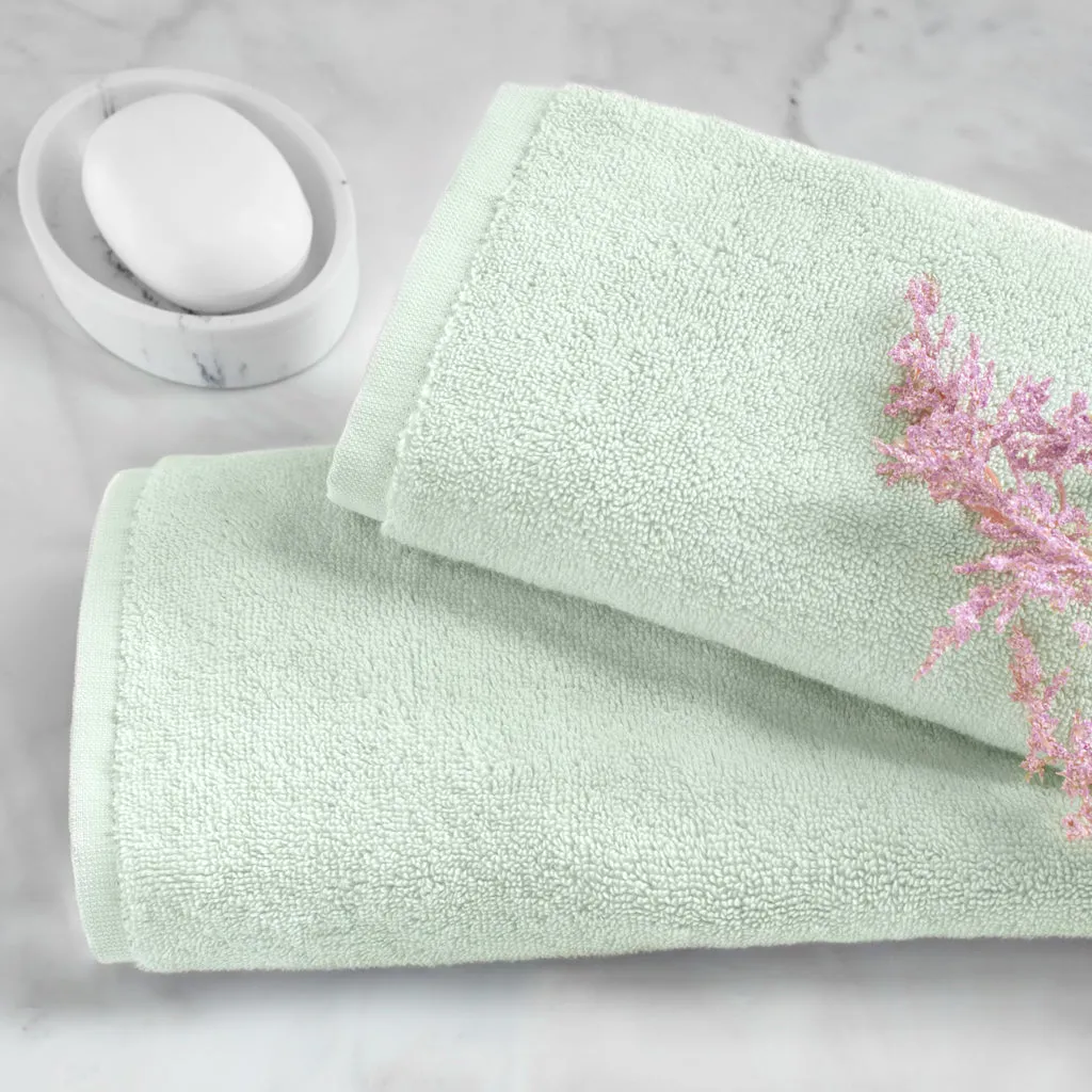 Plush Mint Green Towel Essentials Bundle (2 Wash   2 Hand   2 Bath Towels)