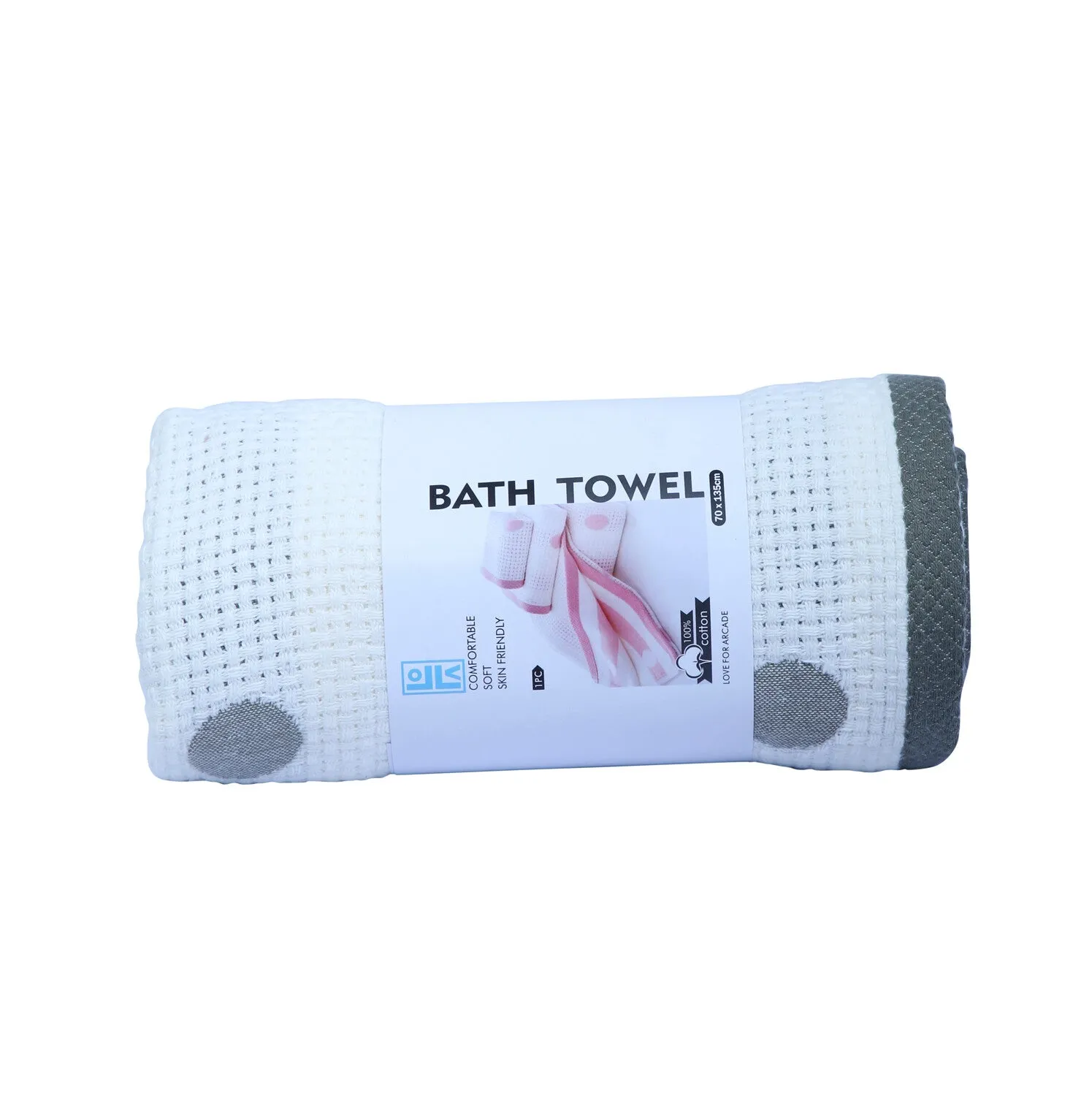 Polka Dot Bath Towel 100% Cotton - Unisex