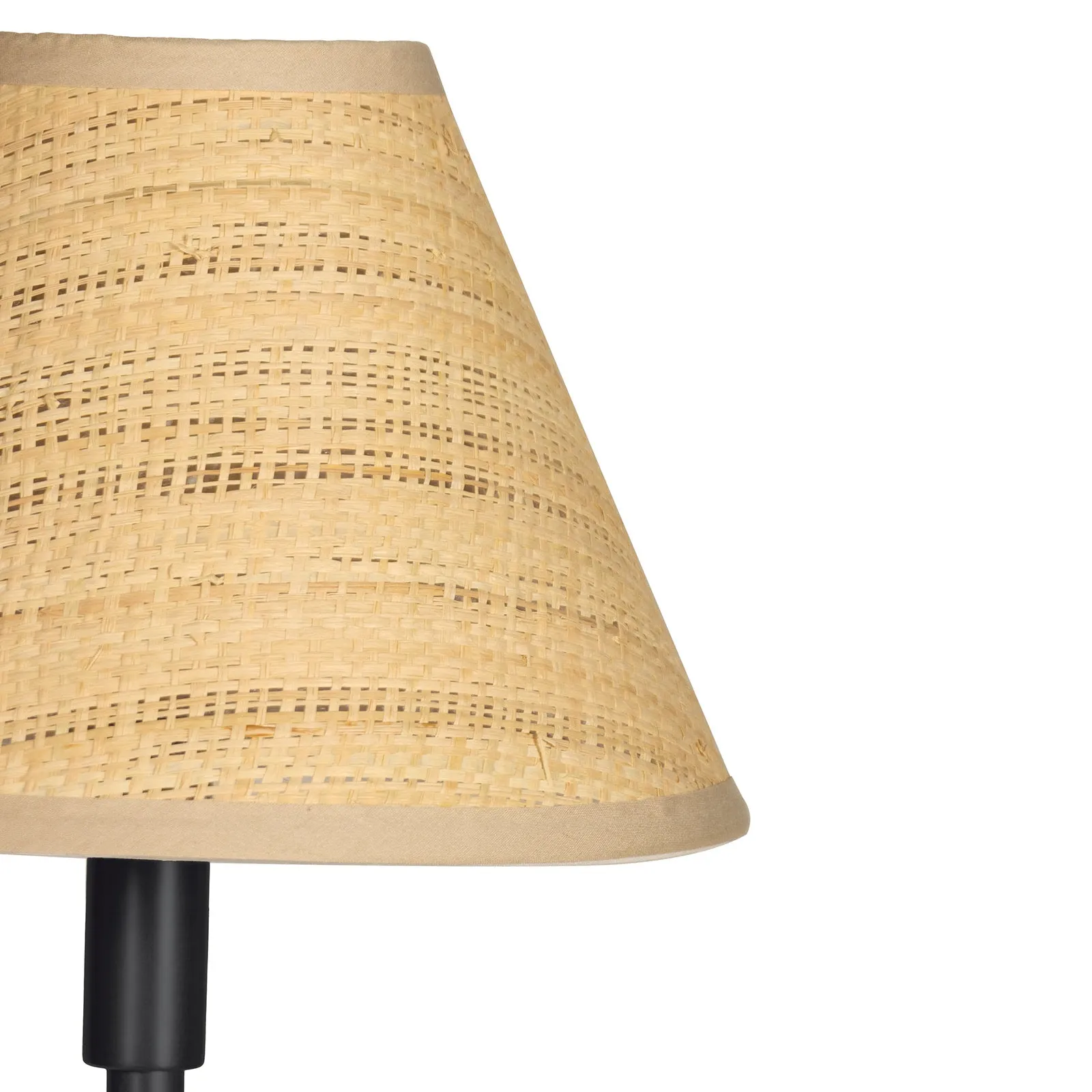 Polly Floor Lamp (Blackened Brass with Rattan Shade)