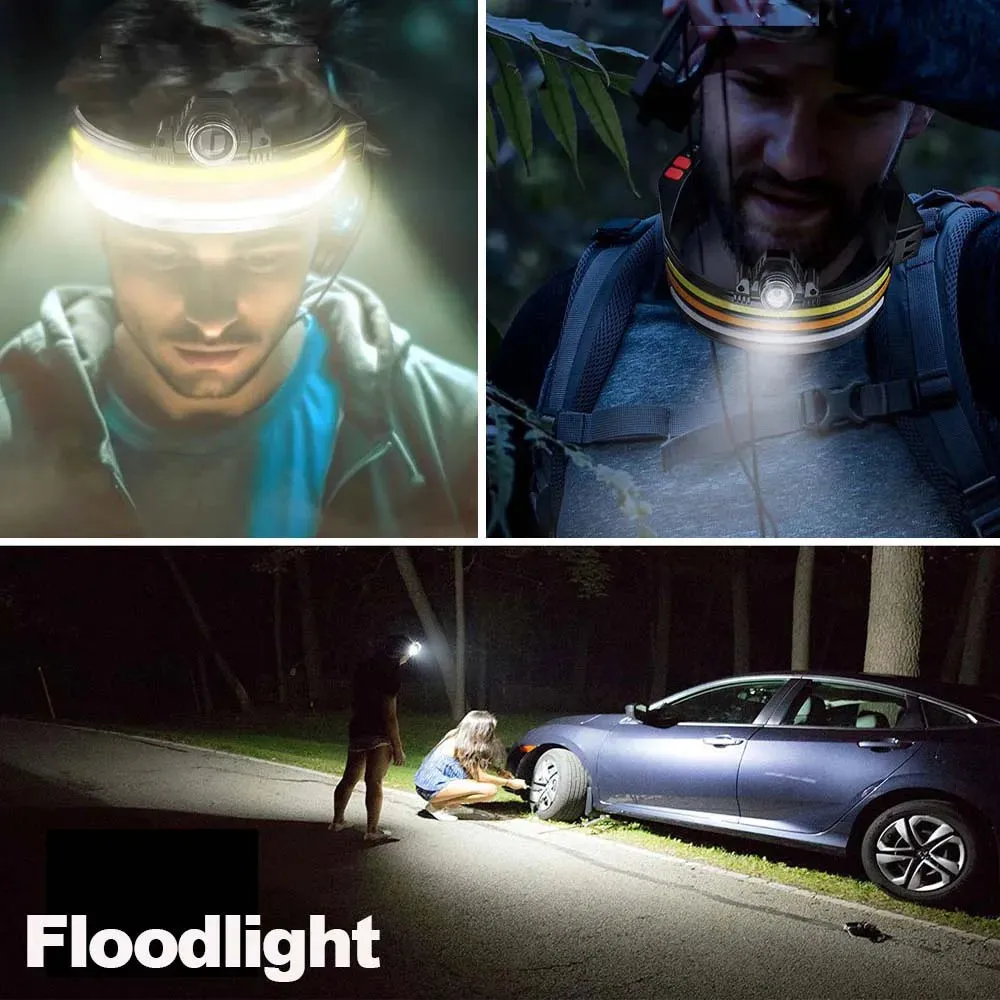 Powerful LED Headlamp Torch USB Rechargeable Flashlight Headlight Waterproof Head Light Camping Fishing Mini Light Lamp Torch