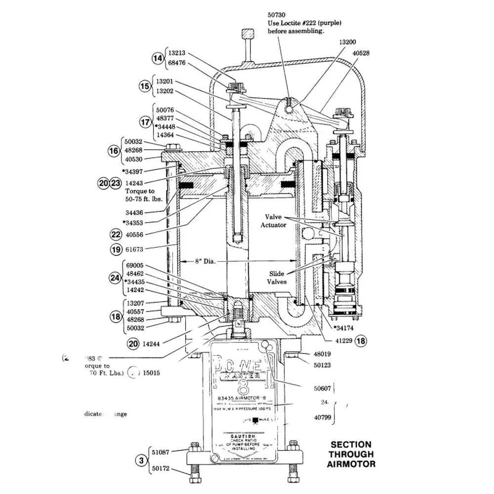 PowerMaster Air Motor Repair Kit For Model 83435