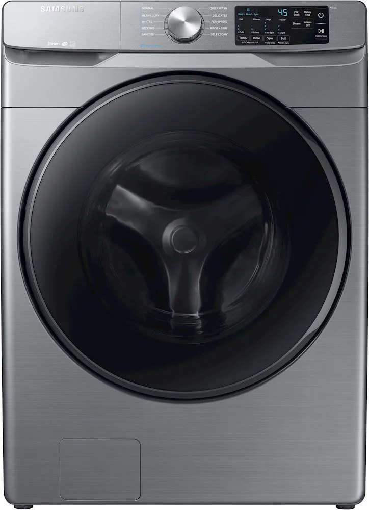 Samsung - 4.5 Cu. Ft. 10-Cycle High-Efficiency Front-Loading Washer with Steam - Platinum