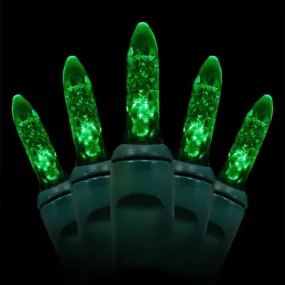 Seasonal Source 5MM 7OL GREEN M5 Green LED Holiday Lights, 4" Spacing