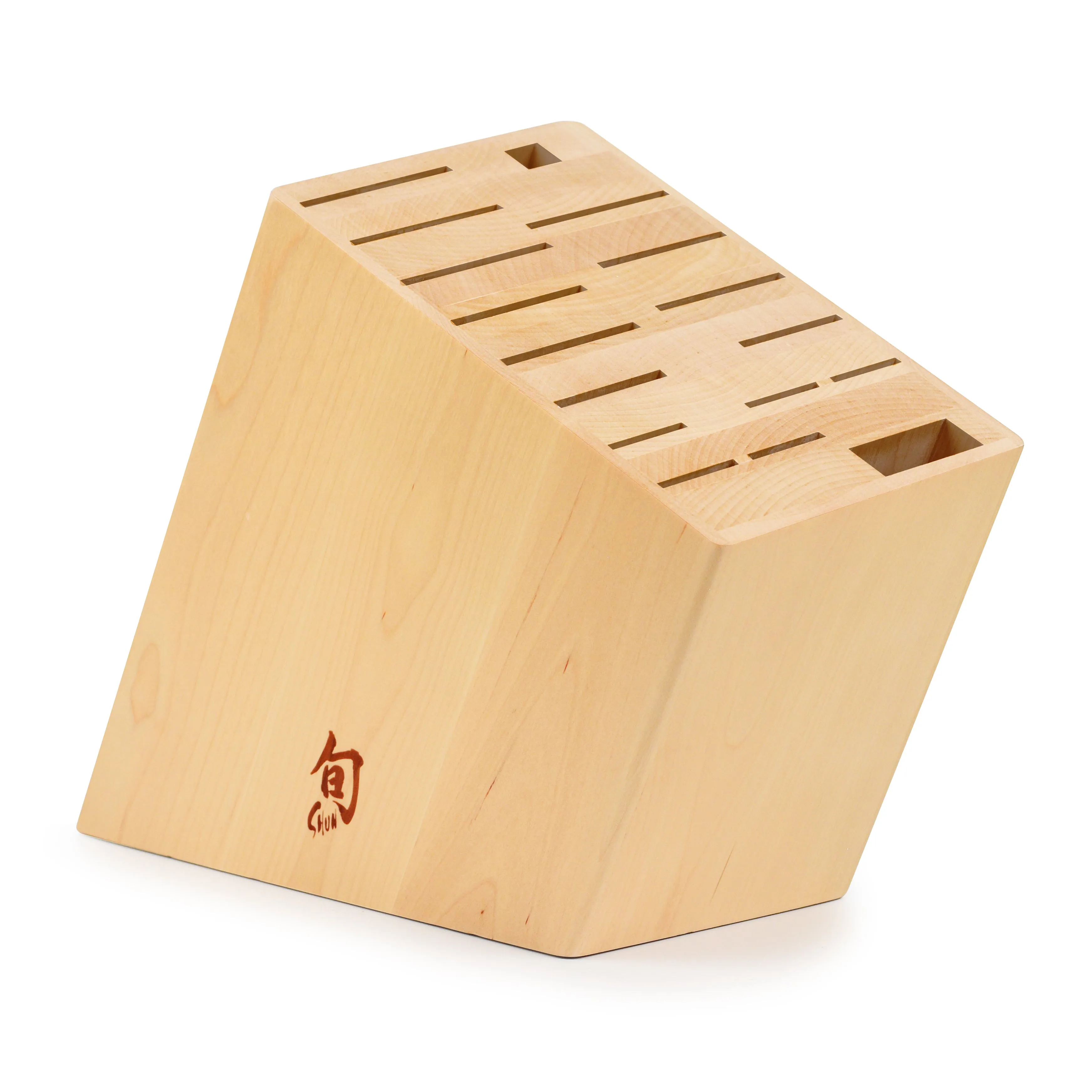 Shun 17 Slot Angled Birch Knife Block