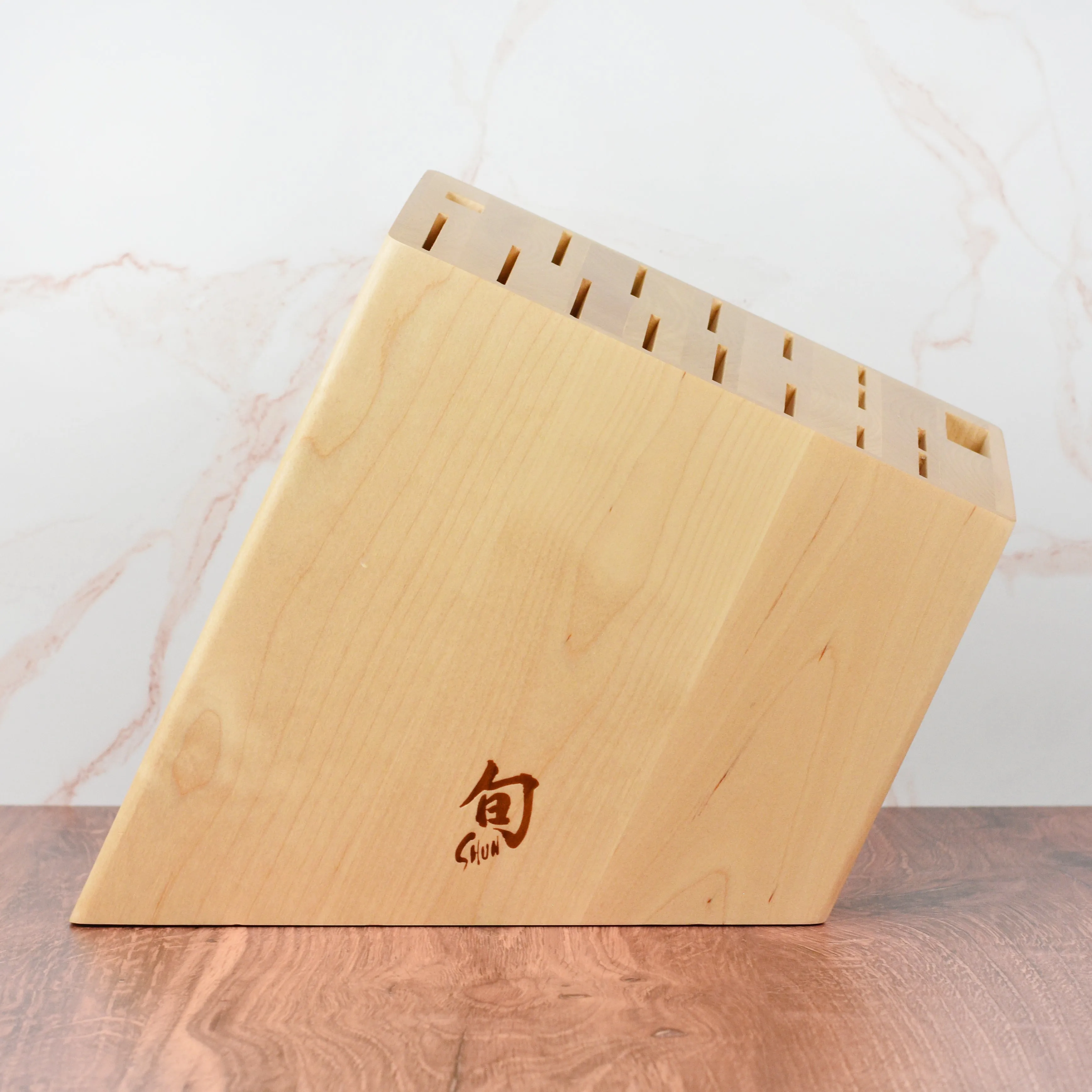 Shun 17 Slot Angled Birch Knife Block