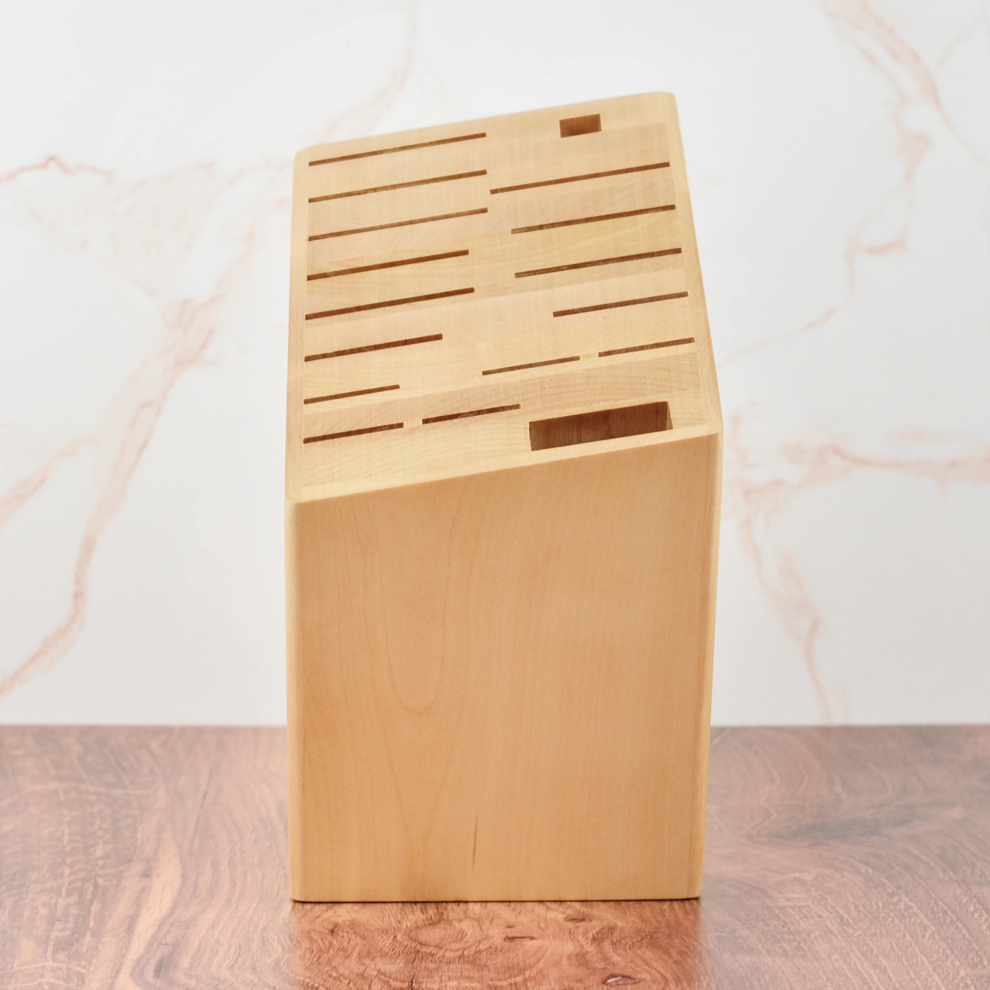 Shun 17 Slot Angled Birch Knife Block