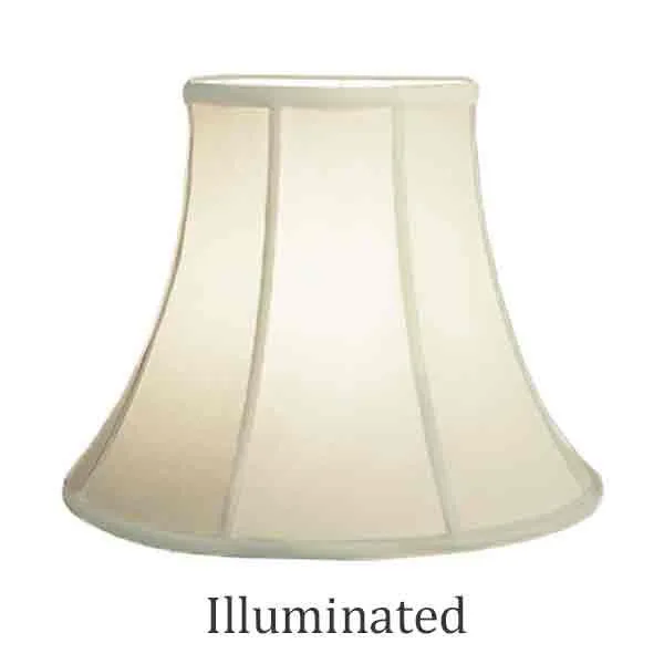 Silk Bell Lamp Shades, 8x16x11, Eggshell