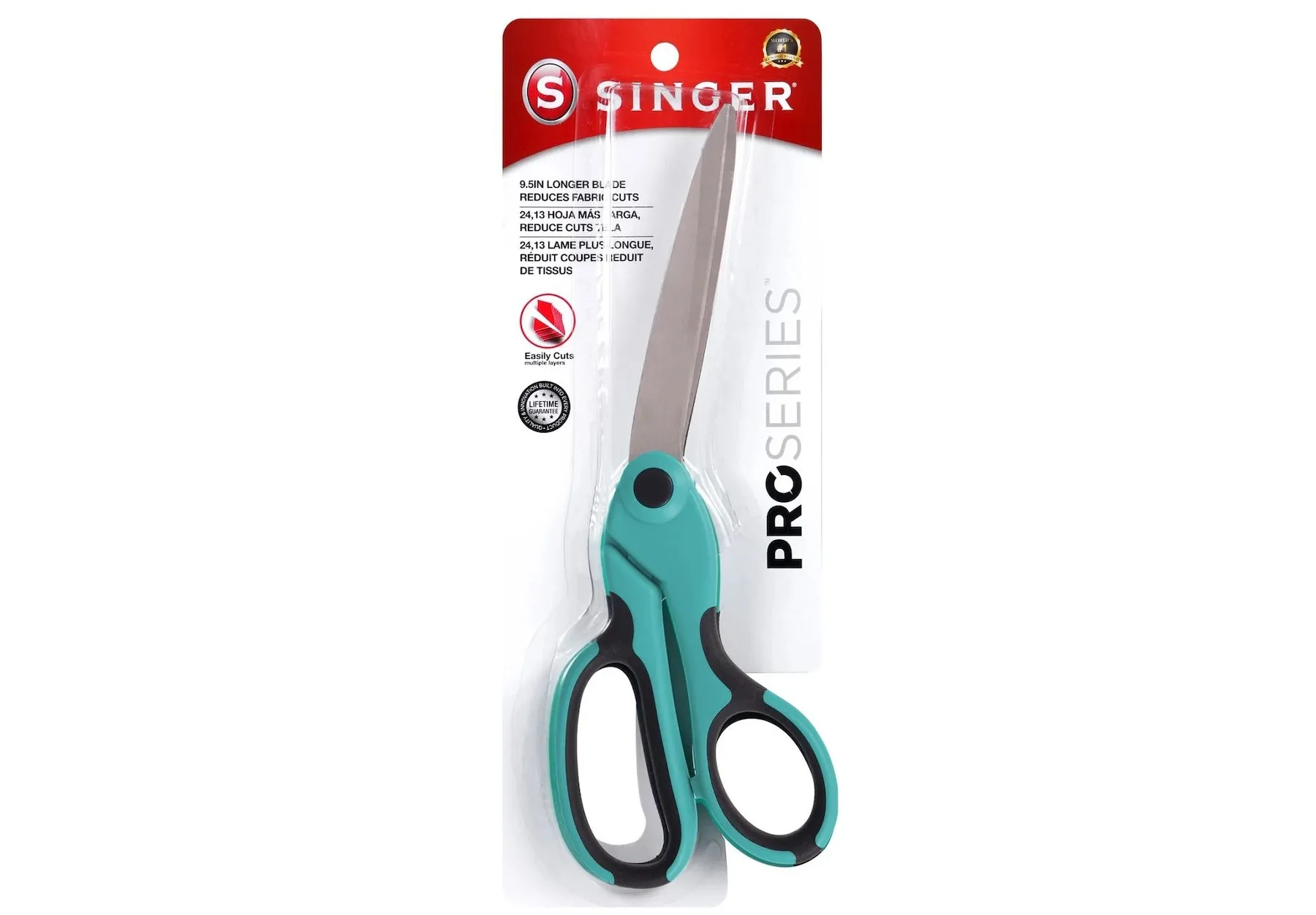 SINGER® 9.5 inch ProSeries™ Heavy-Duty Bent Scissors with Comfort Grip