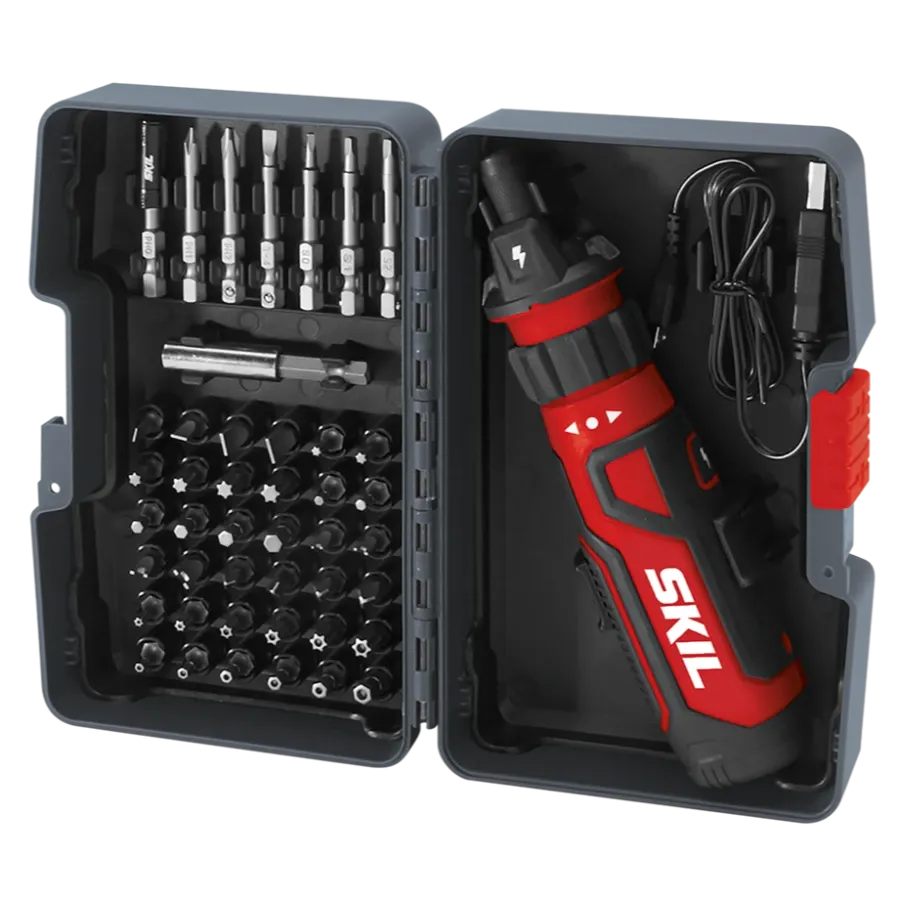 SKIL SD561204 Rechargeable Screwdriver w/ Circut Sensor & 45pc Bit Set