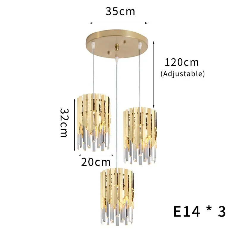 Small Round k9 Crystal Modern Led Chandelier for Living Room Kitchen Dining Room Bedroom Bedside