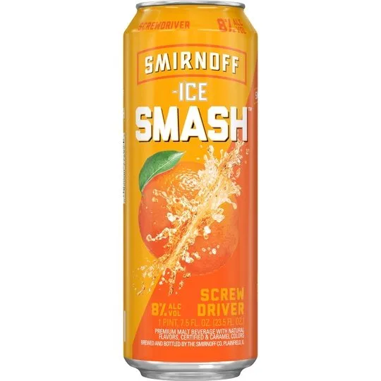 Smirnoff Ice Smash Screwdriver, 23.5oz Single Can, 8% ABV